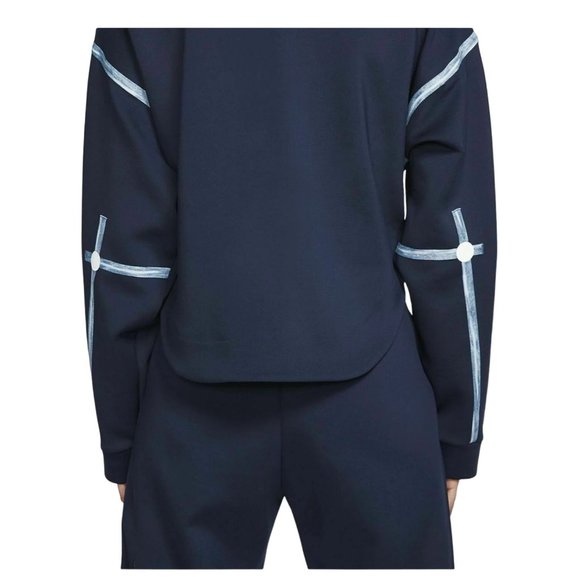 Nike Womens Tech Pack 1/4-zip Fleece Training Pullover Blackened Blue M - Picture 15 of 16